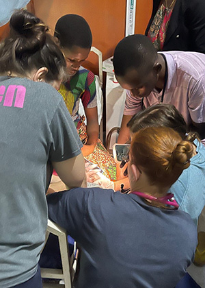 Medical team resuscitating a pediatric patient
